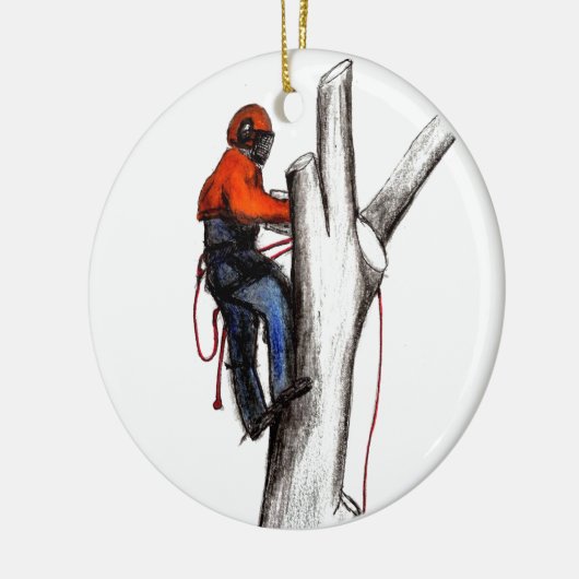 妊娠中絶の木の外科医のクリスマスプレゼント贈り物 セラミックオーナメント (左)