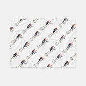 妊娠中絶の木の外科医のクリスマスプレゼント贈り物 フリースブランケット (正面(横))