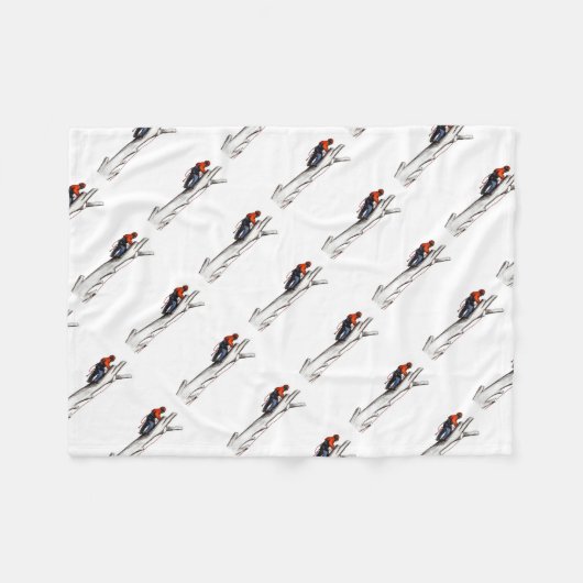 妊娠中絶の木の外科医のクリスマスプレゼント贈り物 フリースブランケット (正面(横))