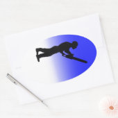 妊娠中絶の木の外科医のクリスマスプレゼント贈り物 楕円形シール (封筒)