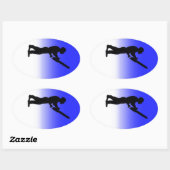 妊娠中絶の木の外科医のクリスマスプレゼント贈り物 楕円形シール (シート)