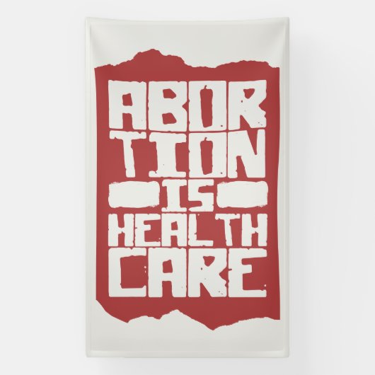 妊娠中絶は医療の生殖権を支える 横断幕 (縦)