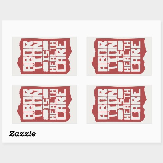 妊娠中絶は医療の生殖権を支える 長方形シール (シート)