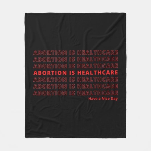 妊娠中絶は医療 フリースブランケット (正面)