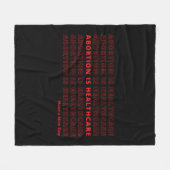 妊娠中絶は医療 フリースブランケット (正面(横))