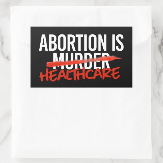 妊娠中絶は医療 長方形シール (バッグ)