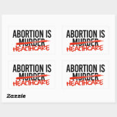 妊娠中絶は医療 長方形シール (シート)