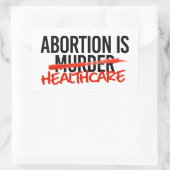 妊娠中絶は医療 長方形シール (バッグ)