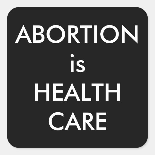 妊娠中絶は気にはっきりした健康に良い スクエアシール (正面)
