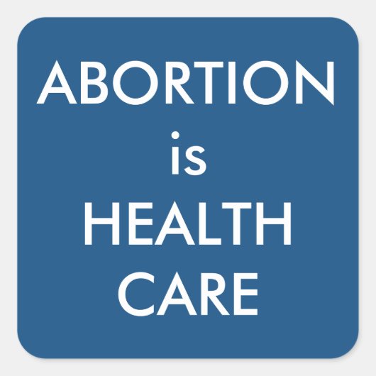 妊娠中絶は気に健康に優しい スクエアシール (正面)