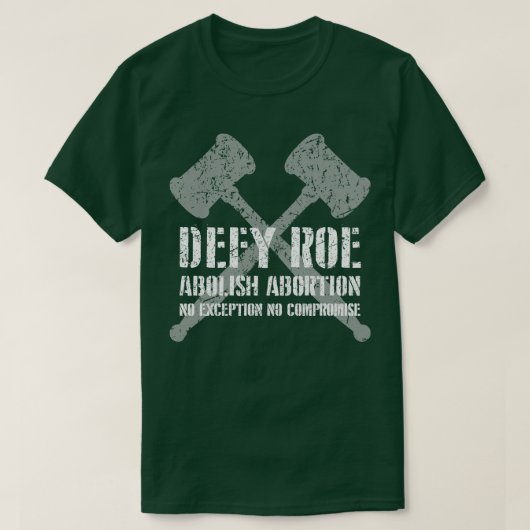 妊娠中絶へそ灯を廃止する Tシャツ (デザイン正面)