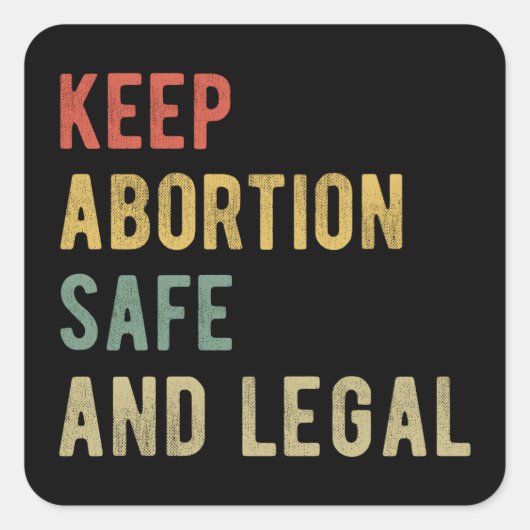 妊娠中絶を保防止し、合法I スクエアシール (正面)