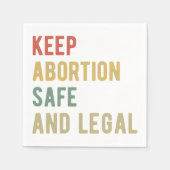 妊娠中絶を保防止し、合法I スタンダードカクテルナプキン (正面)