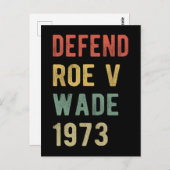 妊娠中絶を支持する – Roe v Wade I ポストカード (正面/裏面)
