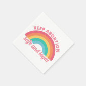 妊娠中絶を支持保する – 妊娠中絶の安全と合法II スタンダードカクテルナプキン (角)