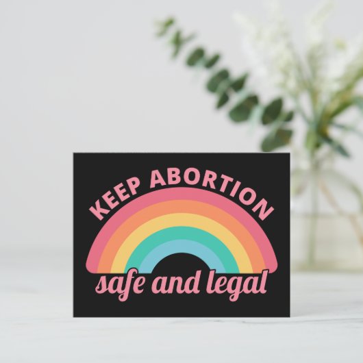 妊娠中絶を支持保する – 妊娠中絶の安全と合法II ポストカード (スタンド正面)