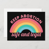 妊娠中絶を支持保する – 妊娠中絶の安全と合法II ポストカード (正面/裏面)