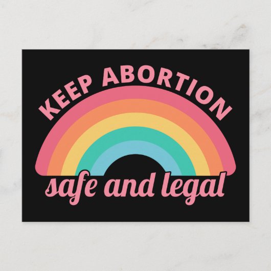 妊娠中絶を支持保する – 妊娠中絶の安全と合法II ポストカード (正面)
