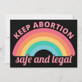 妊娠中絶を支持保する – 妊娠中絶の安全と合法II 招待状 (正面)