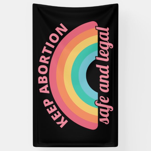 妊娠中絶を支持保する – 妊娠中絶の安全と合法II 横断幕 (縦)