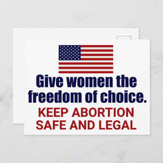 妊娠中絶保の安全と法制的な政治 ポストカード (正面/裏面)