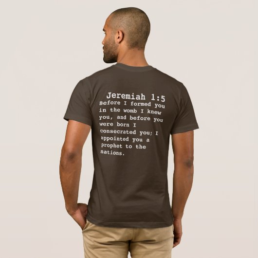 妊娠中絶反対があること誇りを持った! Tシャツ (裏面フル)