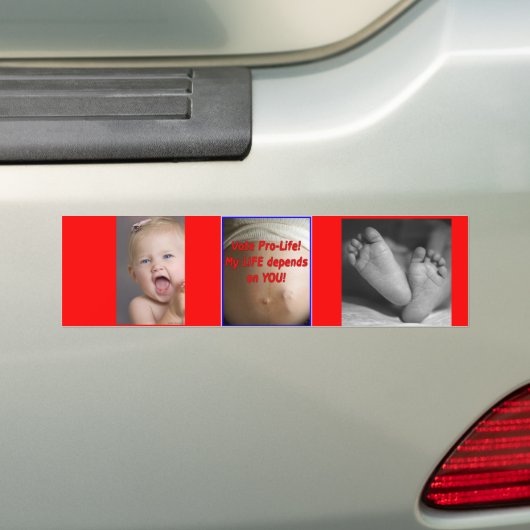 妊娠中絶反対のステッカー バンパーステッカー (車上)