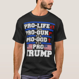 妊娠中絶反対のプロ銃のプロ神のプロ切札 Tシャツ