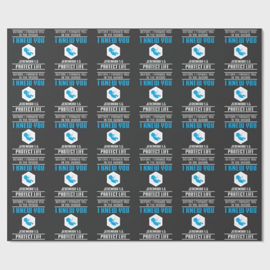 妊娠中絶反対のベビーのジェレミアの1:5の聖書の詩 ラッピングペーパー (フラット)