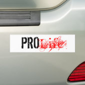 妊娠中絶反対の2 バンパーステッカー (車上)