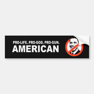 妊娠中絶反対アンチオバマ-。 親神。 親銃のアメリカ人 バンパーステッカー