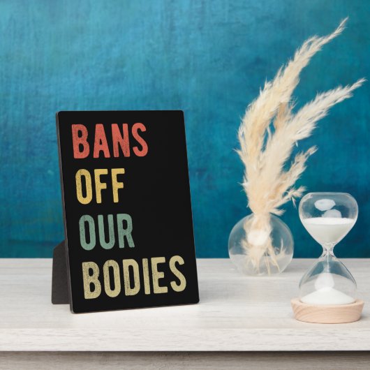 妊娠中絶反対 – 体Iを禁止 フォトプラーク (側面)