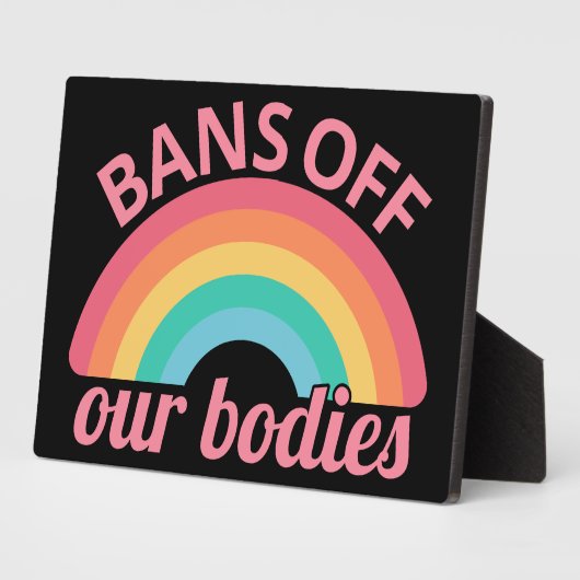 妊娠中絶反対 – 体IIを禁止 フォトプラーク (側面)