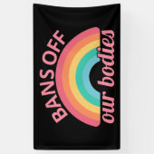 妊娠中絶反対 – 体IIを禁止 横断幕 (縦)