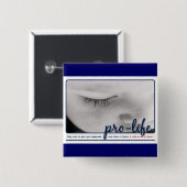 妊娠中絶反対 缶バッジ (正面&裏面)