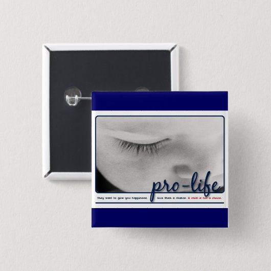 妊娠中絶反対 缶バッジ (正面&裏面)