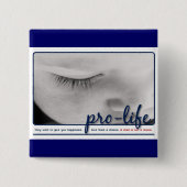 妊娠中絶反対 缶バッジ (正面)