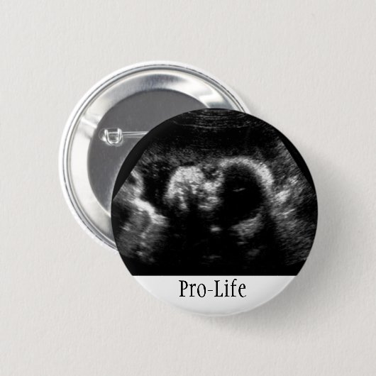 妊娠中絶反対 缶バッジ (正面&裏面)