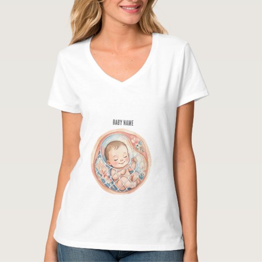 妊娠中 Tシャツ (正面)