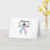 妊娠乳児喪失認識度永久ハート カード (黄色い花)