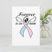 妊娠乳児喪失認識度永遠にハート 案内状 (スタンド正面)