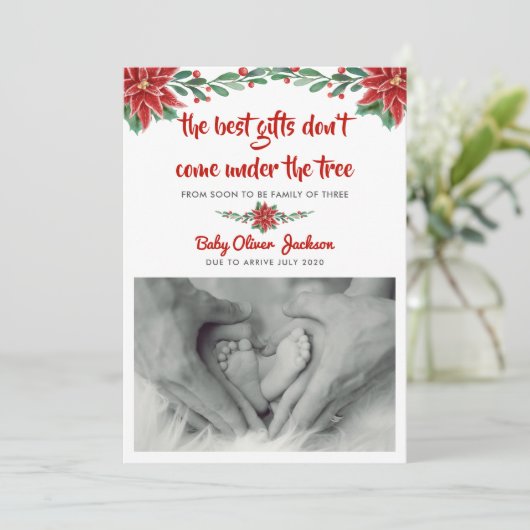 妊娠休暇のお知らせ | 写モダン真 招待状 (スタンド正面)