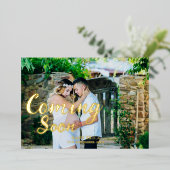 妊娠写真のお知らせ |ミニマル来の近く 箔シーズンカード (立ち正面)