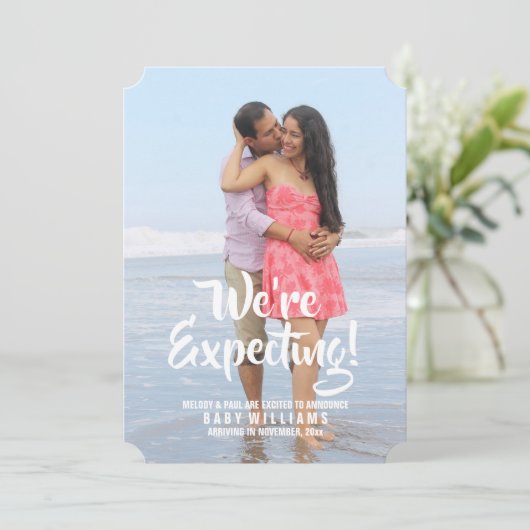 妊娠写真のお知らせ（写真の追加） 案内状 (スタンド正面)