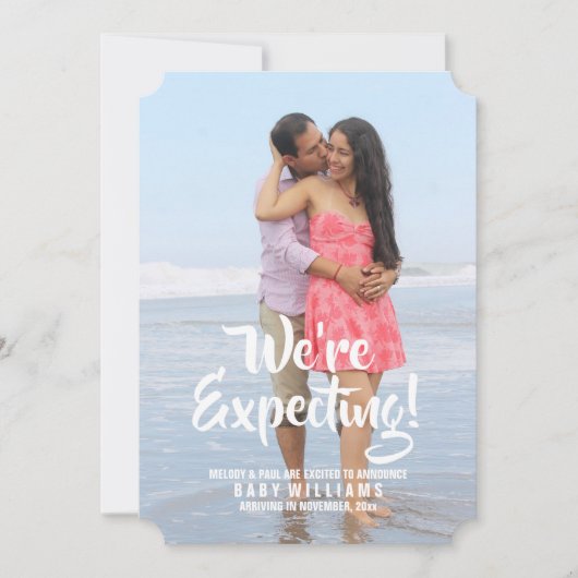 妊娠写真のお知らせ（写真の追加） 案内状 (正面)