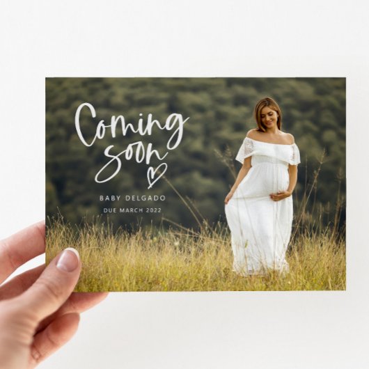 妊娠写真のお知らせ |来が間もなく 案内状