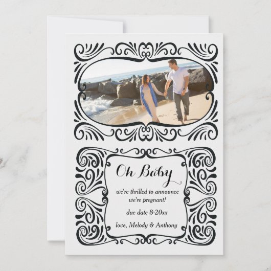 妊娠写真のお知らせ 案内状 (正面)