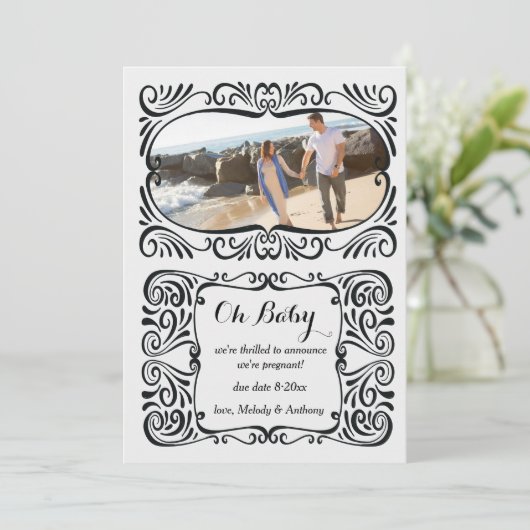 妊娠写真のお知らせ 案内状 (スタンド正面)