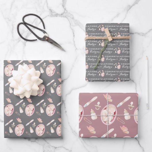 妊娠包装紙シート ラッピングペーパーシート (正面)