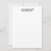 妊娠告知おじいちゃん可愛いベビーヒッポ 案内状 (裏面)